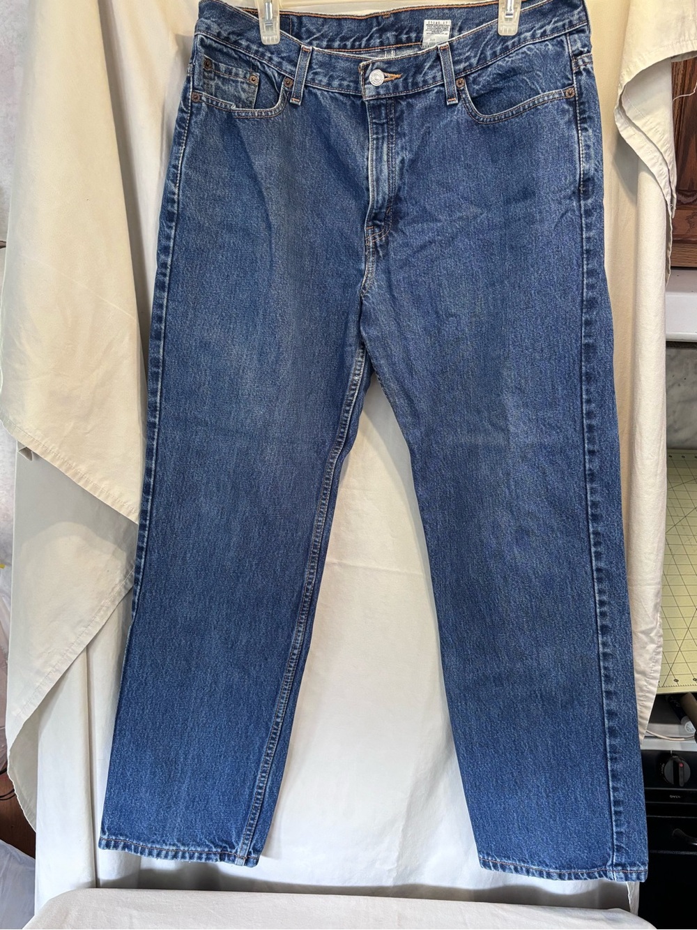 Levi's Straight-Leg Women's Blue Denim Jeans Low Rise 16 miss short